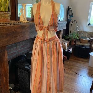 Free People BoHo skirt with matching halter top.